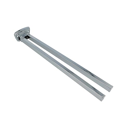 tecuro Handtuchhalter 2-teilig - Messing verchomt - 380 mm - schwenkbar von tecuro
