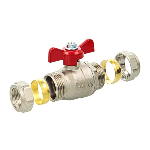 tecuro Kugelhahn mit Klemmringverschraubung für Cu-Rohr Ø 28 mm Flügelgriff tecuro Kugelhahn mit Klemmringverschraubung für Cu-Rohr Ø 28 mm Flügelgriff von tecuro