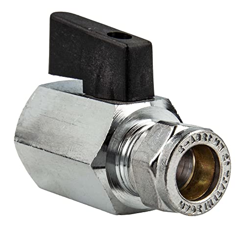 tecuro MINI Kugelhahn mit Klemmring für Kupferrohr Ø 15 mm x 1/2 Zoll IG, Temperaturbereich -5°C bis + 110°C, Messing vernickelt tecuro MINI Kugelhahn mit Klemmring für Kupferrohr Ø 15 mm x 1/2 Zoll IG, Temperaturbereich -5°C bis + 110°C, Messing vernickelt von tecuro