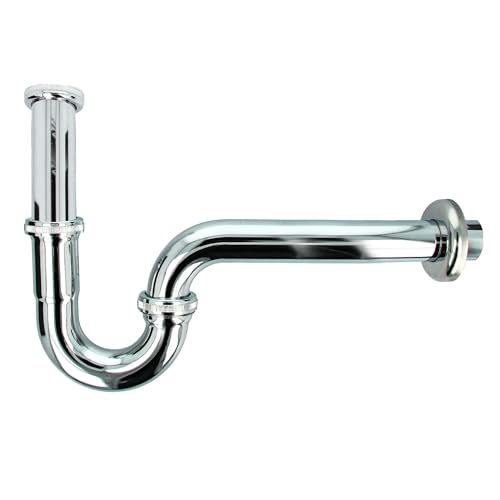 tecuro Röhrengeruchsverschluss Siphon für Waschtisch extra lang, 1 1/4 Zoll x 32 mm, inkl. Rosette Ø 78 mm, Edelstahl | verchromt 57498 tecuro Röhrengeruchsverschluss Siphon für Waschtisch extra lang, 1 1/4 Zoll x 32 mm, inkl. Rosette Ø 78 mm, Edelstahl | verchromt 57498 von tecuro