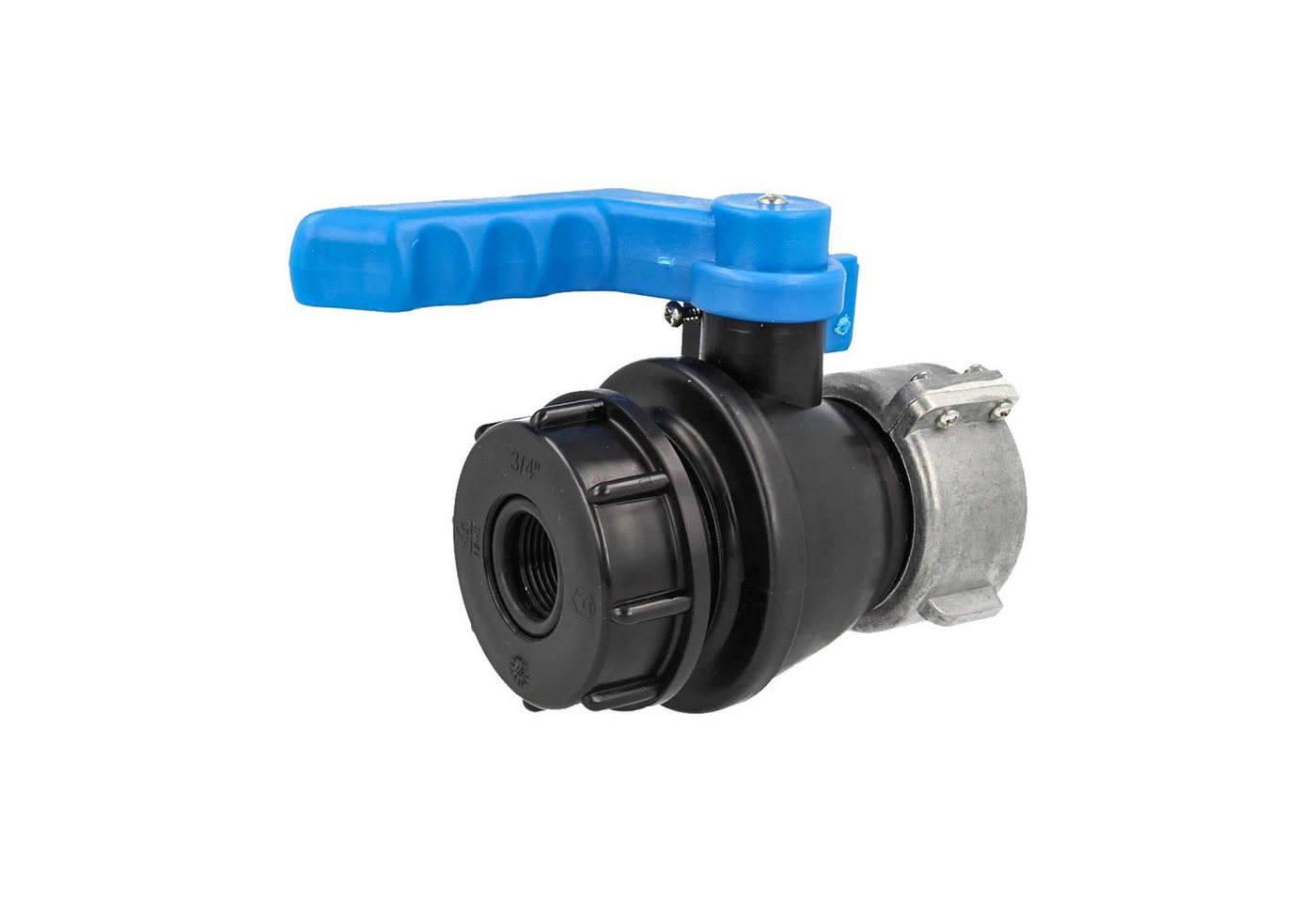 tecuro Regenwassertank IBC Adapter Kugelventil mit beidseitig Grobgewinde S60 x 6 von tecuro