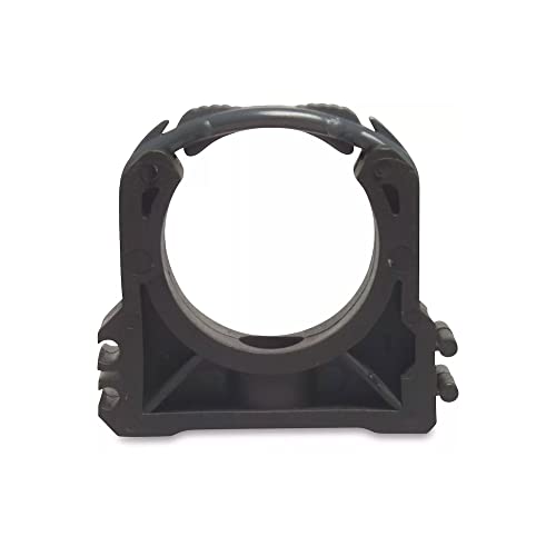 tecuro Rohrschelle Ø 110 mm (10 Stück), für PVC-U Rohr, Poolflex, HT-Rohr, erweiterbar, PP schwarz von tecuro