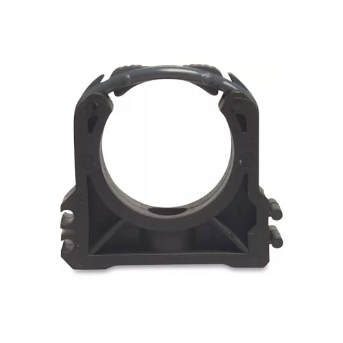 tecuro Rohrschelle Ø 63 mm, für PVC-U Rohr, Poolflex, HT-Rohr, erweiterbar, PP schwarz - RSPP-63 von tecuro