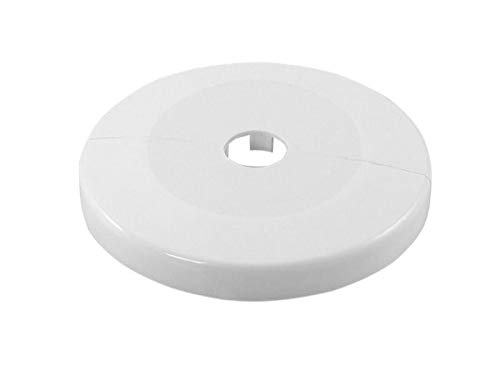 tecuro Scharnierrosette Ø 10 mm x Ø 85 mm x 8 mm - Kunststoff ABS weiß von tecuro