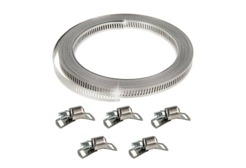 tecuro Schlauchschelle Schlauchschellenband 5 Meter, Bandbreite 9 mm inkl. Schlösser von tecuro