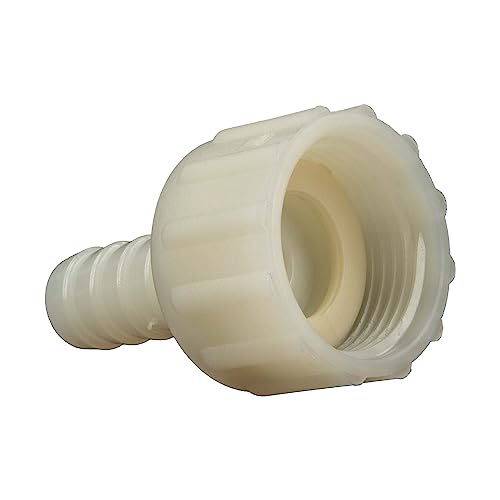 tecuro Schlauchtülle mit IG Überwurf - Ø 32 mm x 1 1/4 (5/4) Zoll - Nylon weiß von tecuro