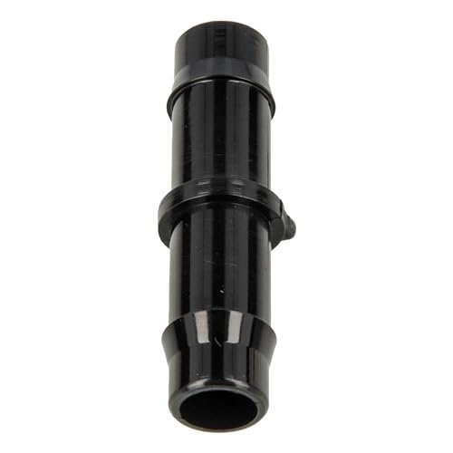 tecuro Schlauchverbinder Ø 14 mm x Ø 14 mm gerade - für Garten- Wasserschläuche, 10 bar, KS-schwarz von tecuro