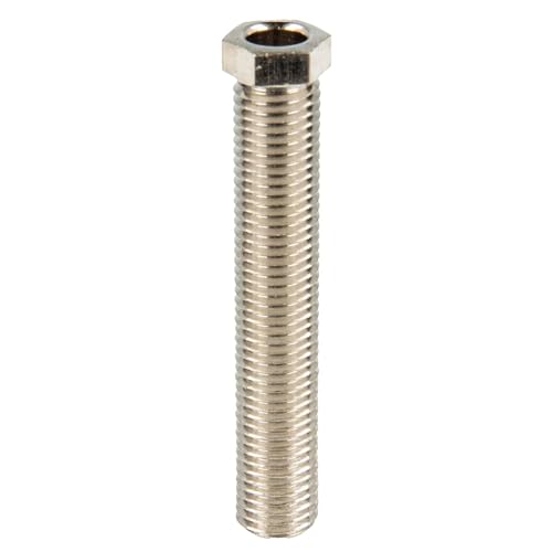 tecuro - Korbschraube Hohlschraube Schraube (extra lang) für Siebkorbventile Küchenspüle, M12 x 1,5 mm x 70 mm, Messing verchromt - 588117 von tecuro