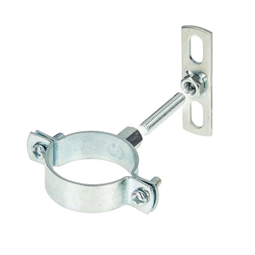 tecuro Schraubrohrschelle M8/M10 Spannbereich 57-61 mm verzinkt, inkl. Gewindestift M10 x 40 mm und Befestigungsplatte - Kombi-Set SRS5761-S zur Wand- oder Deckenmontage von Rohren aller Art tecuro Schraubrohrschelle M8/M10 Spannbereich 57-61 mm verzinkt, inkl. Gewindestift M10 x 40 mm und Befestigungsplatte - Kombi-Set SRS5761-S zur Wand- oder Deckenmontage von Rohren aller Art von tecuro