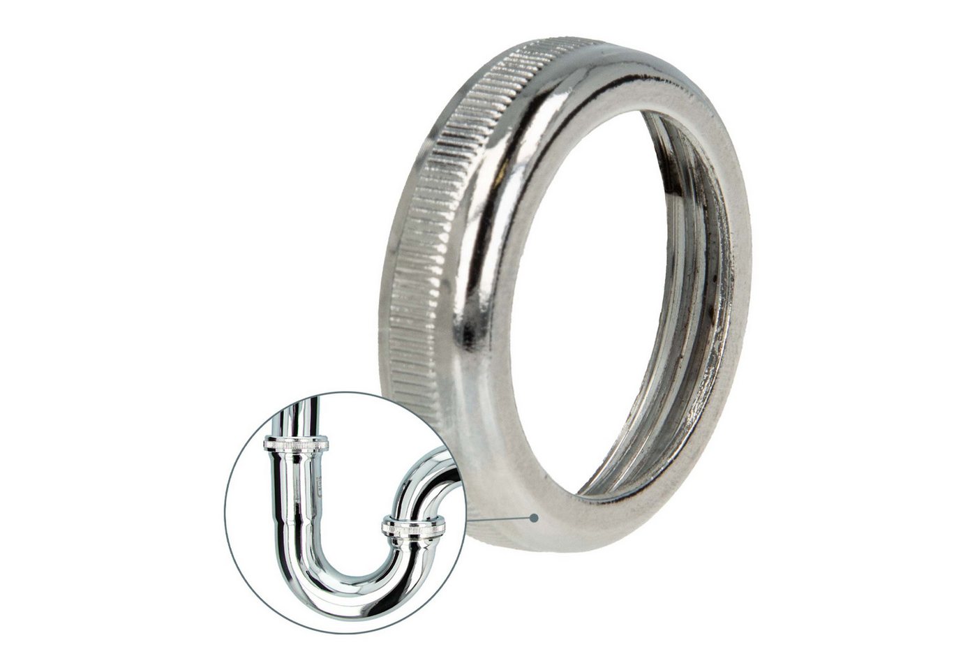 tecuro Siphon Rändelmutter - Verbindungsmutter 1 1/4 für Waschtisch-Siphons tecuro Siphon Rändelmutter - Verbindungsmutter 1 1/4 für Waschtisch-Siphons von tecuro