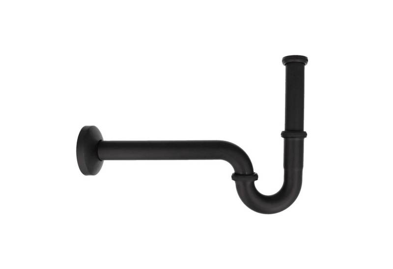 tecuro Siphon Röhrengeruchsverschluss Messing schwarz-matt von tecuro