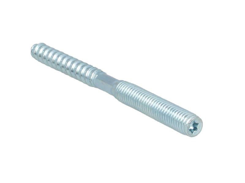 tecuro Stockschraube Stockschraube mit Holz- und ISO-Gewinde M10 x 50 mm, verzinkt - 50 St von tecuro