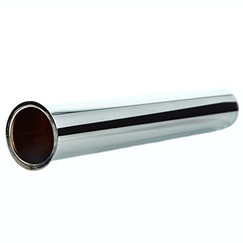 tecuro Tauchrohr für Waschtischsiphon, Ø 32 mm, Länge 200 mm für 1 1/4 Zoll Anschluss, kürzbar, Messing hochglanzverchromt von tecuro