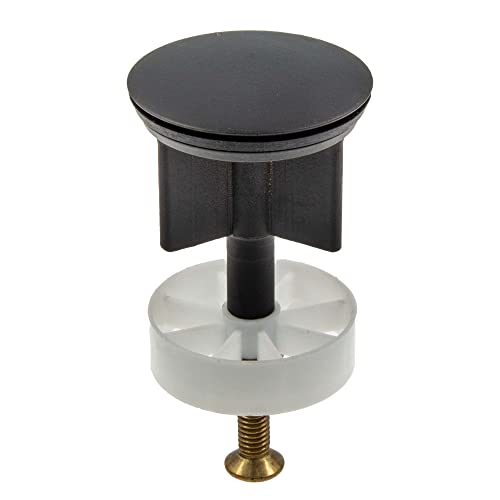 tecuro Universal Excenterstopfen Ablaufstopfen Ø 40 mm, für 1 1/4 Zoll Ablaufventil, Mattschwarz - 90552 von tecuro