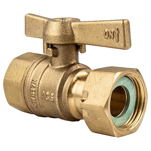 tecuro WZ - Kugelhahn Innengewinde Rp 3/4 Zoll x Überwurfmutter Rp 3/4 Zoll - gerade Ausführung, MS-blank von tecuro