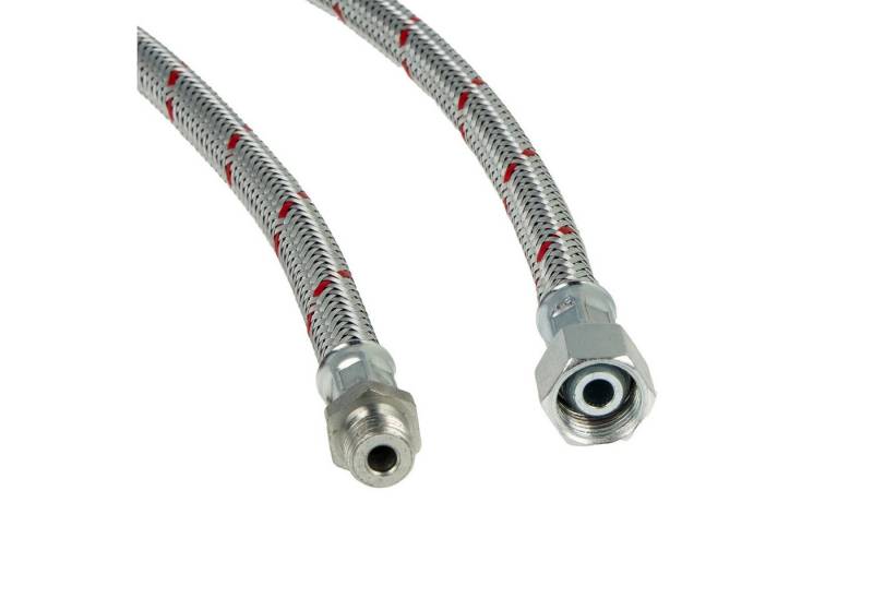 tecuro Wasserrohr Universal - Ölschlauch Einschraubnippel, 1/4 Zoll AG x 3/8 Zoll ÜWM x 1000 mm von tecuro