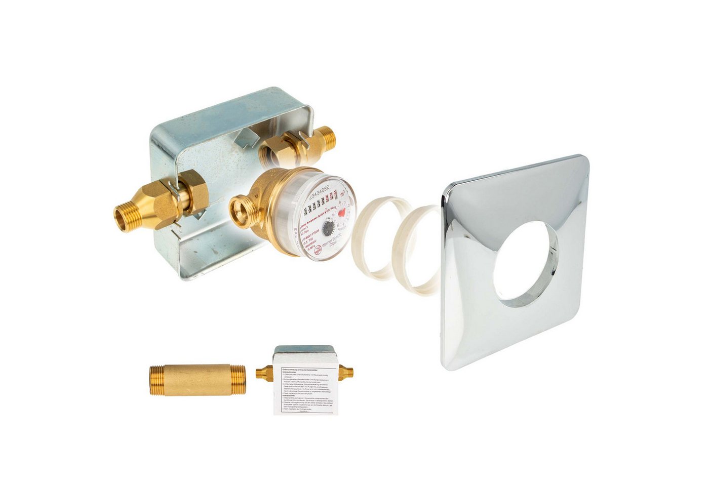 tecuro Wasserzähler Unterputz Einstrahlzähler System ETK Komplett-SET, Länge 80 mm, (Komplett-Set) tecuro Wasserzähler Unterputz Einstrahlzähler System ETK Komplett-SET, Länge 80 mm, (Komplett-Set) von tecuro