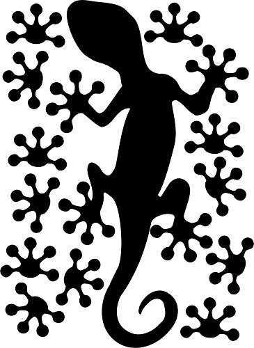 TEDDYFAMILY Gecko-Wandtattoo - wählbare Farbe - Aufkleber von TEDDYFAMILY