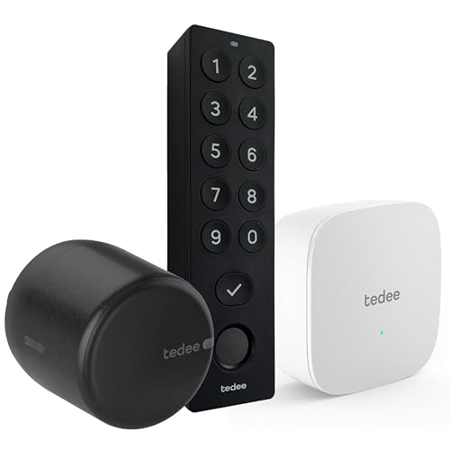 tedee GO 2 Set | smartes Türschloss Schwarz | WLAN-Bridge | biometrisches Tastenfeld Schwarz | Smart-Home-Lösung iOS, Android | PIN+Fingerprint | Bluetooth | Auto-Unlock | Keine Installationshardware tedee GO 2 Set | smartes Türschloss Schwarz | WLAN-Bridge | biometrisches Tastenfeld Schwarz | Smart-Home-Lösung iOS, Android | PIN+Fingerprint | Bluetooth | Auto-Unlock | Keine Installationshardware von tedee