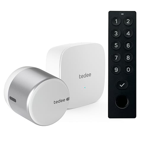 tedee Lock GO 2 Aluminium Set |smartes Türschloss Silber | WLAN-Bridge | biometrisches Tastenfeld Schwarz | Smart Home iOS, Android | Bluetooth | PIN + Fingerprint | keine Installationshardware tedee Lock GO 2 Aluminium Set |smartes Türschloss Silber | WLAN-Bridge | biometrisches Tastenfeld Schwarz | Smart Home iOS, Android | Bluetooth | PIN + Fingerprint | keine Installationshardware von tedee