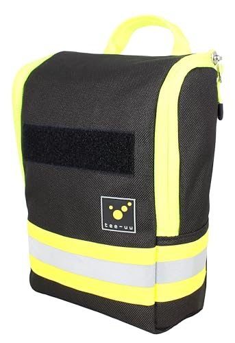 tee-uu INSTANT Magnet-Holster schwarz | Materialtasche für die Technische Hilfeleistung | Magnetbefestigung bis ca. 1,5 kg belastbar | am Auto | sichere Befestigung | große Griffschlaufen zum Öffnen von tee-uu