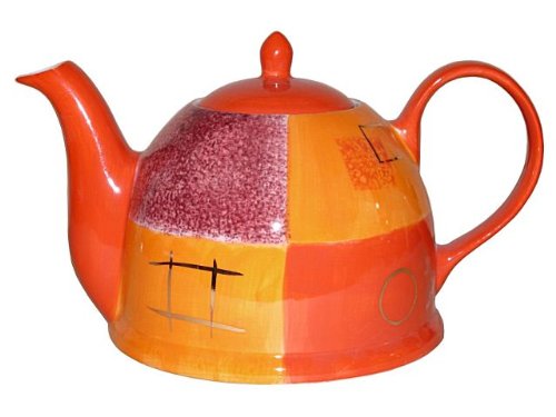 Teekanne mit Stövchen - Cha Cult Patricia Set 1,5l (handbemalt,Goldauflage) von teemando