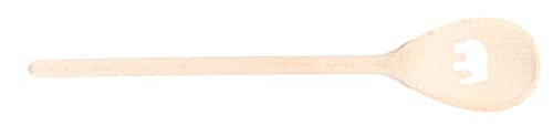 teemando® , kräftiger Kochlöffel aus Holz, mit Motiv Elefant und ihrem Wunschtext, Hier personalisiert, mit individueller Lasergravur, oval, 30 cm, das besondere Geschenk von teemando