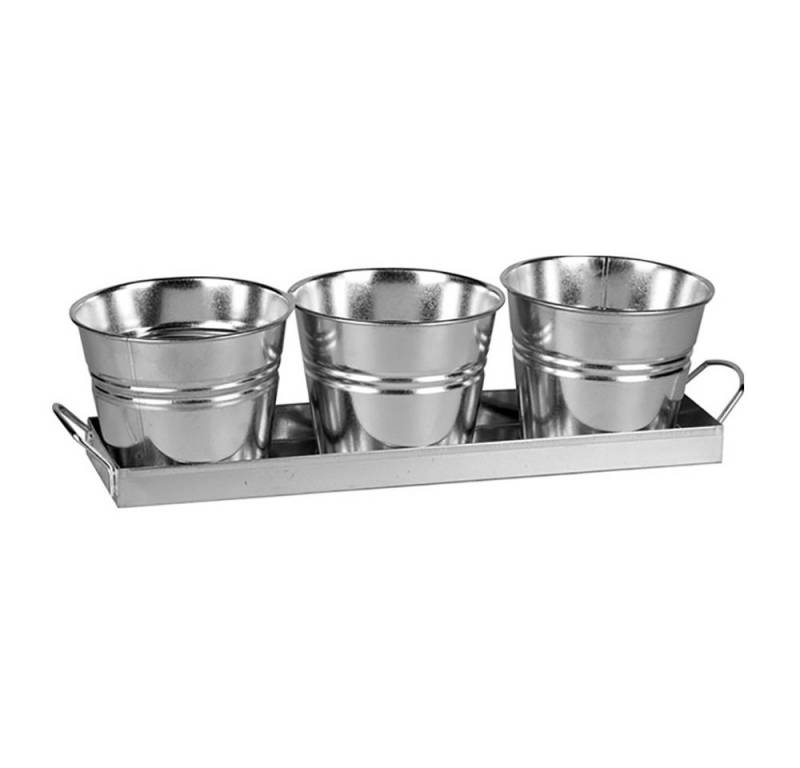 tegawo Kräutertopf 4-teilig inkl. Tablett aus Zink, im Landhausstil tegawo Kräutertopf 4-teilig inkl. Tablett aus Zink, im Landhausstil von tegawo