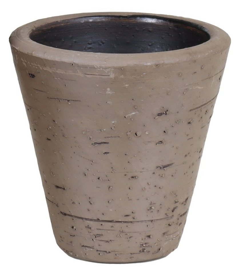 tegawo Übertopf Keramik-Vase Lava-Conica, konisch mit Strukturoptik, handgemacht von tegawo
