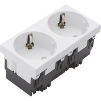 Tehalit Schuko-Steckdose Mosaik 2-fach 45x90 ESR233 ws von tehalit