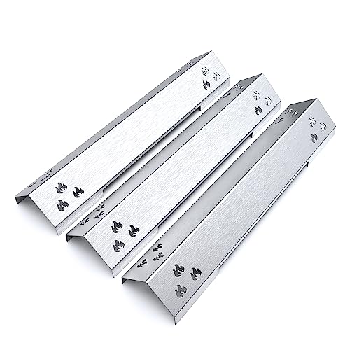 teileplus24 BR02-3-SM Gasgrill Edelstahl Brennerabdeckung kompatibel mit Burnhard Fred Basic/Big Fred Deluxe | Flavorizer Bars | Passgenau | Rostfrei | Brennerschutz von teileplus24