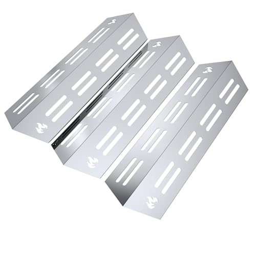 teileplus24 BR12-3-SG Gasgrill Edelstahl Brennerabdeckung kompatibel mit Enders Monroe Pro 3 | Flavorizer Bars | Passgenau | Rostfrei | Brennerschutz von teileplus24