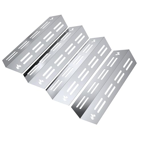 teileplus24 BR12-4-SG Gasgrill Edelstahl Brennerabdeckung kompatibel mit Enders Monroe Pro 4 | Flavorizer Bars | Passgenau | Rostfrei | Brennerschutz von teileplus24