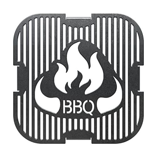 teileplus24 GBQ03 Grilleinsatz Quad-Feuerplatte ø 15cm | für Grillplatte Feuertonne Kugelgrill | Grillrost | Stahl von teileplus24