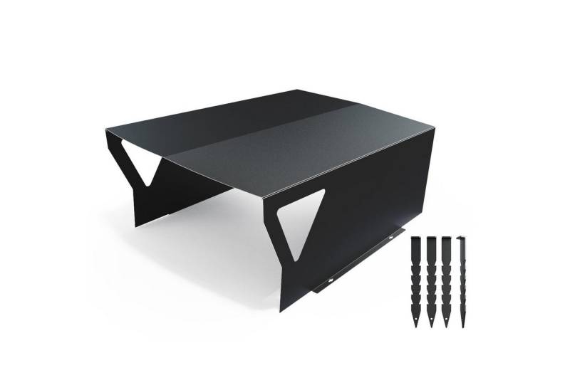 teileplus24 Mähroboter-Garage RG1 Rasenmäher Carport Rasenroboter Überdachung 60x78x33cm Schwarz von teileplus24