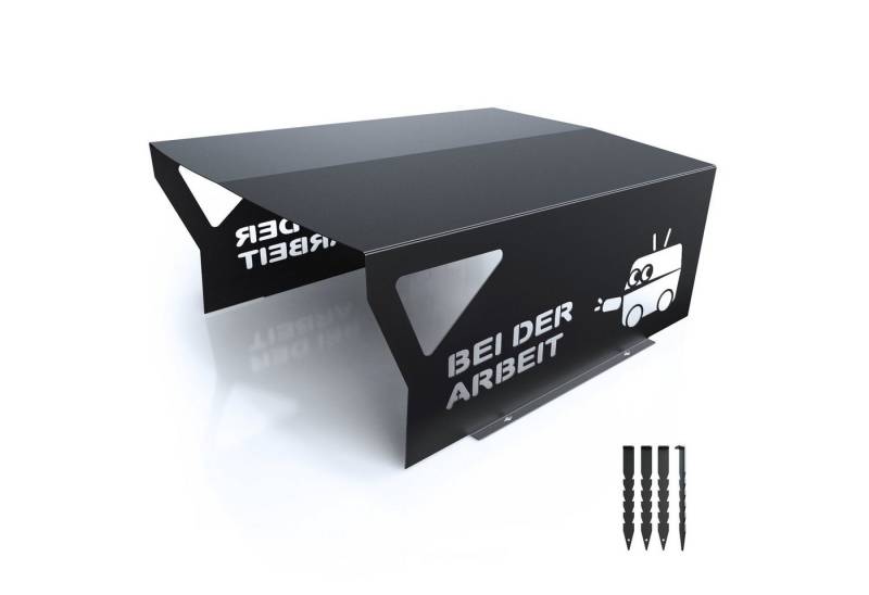 teileplus24 Mähroboter-Garage RG2 Rasenmäher Carport Rasenroboter Überdachung 60x78x33cm Schwarz von teileplus24