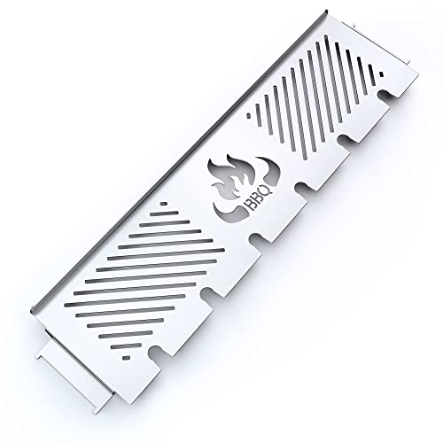 teileplus24 WR03-425-H Multifunktions- Warmhalterost | für Napoleon Gasgrill Rogue | Edelstahl | mit Logo & Drumstick Halterung von teileplus24