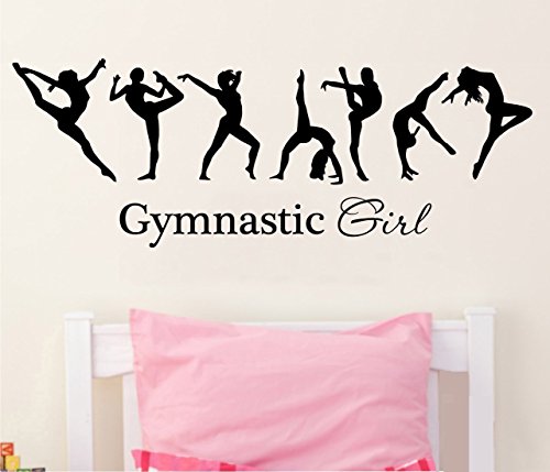 tellMeo Wandtattoo/Vinyl-Wandaufkleber, Motiv Gymnastic Girl/Turnen, für Schlafzimmer, Wohnzimmer, Sportraum von tellMeo