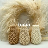 Celine-Designerstücke - Vegane Kerzen Nachhaltig Dekoration Deko Bubble Kerze Rapswachs Sojawachs Handmade Handgemacht von temahandmade