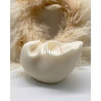 Si- Weiße Kerze - Soywax Bubble Dekoration Deko Vegan Candle Handgemacht Handmade Geschenk Rapswach von temahandmade
