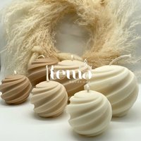 Swirl L-Swirl S -Kerze - Candle Einzigartige Kerze Vegan Nachhaltig Dekoration- Deko Umweltfreundlich Rapswachs Sojawachs von temahandmade