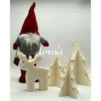 Weihnachtskerzen- Weiße Kerze - Soywax Bubble Dekoration Deko Vegan Candle Handgemacht Geschenk Rapswach von temahandmade