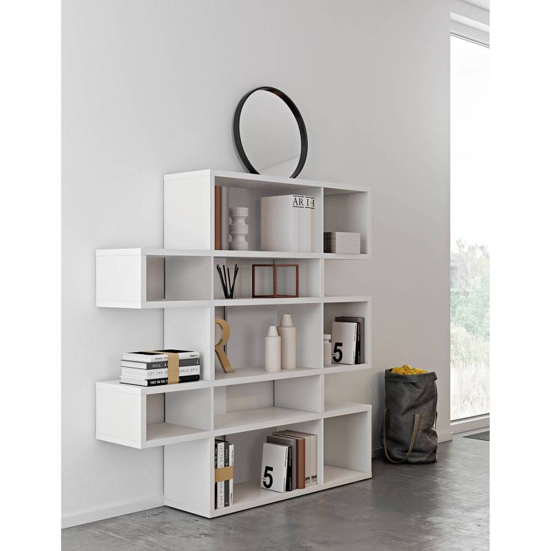 home24 Regal II Wabenplatte, lackiert Weiß/Weiß 156 x 160 x 34cm von home24