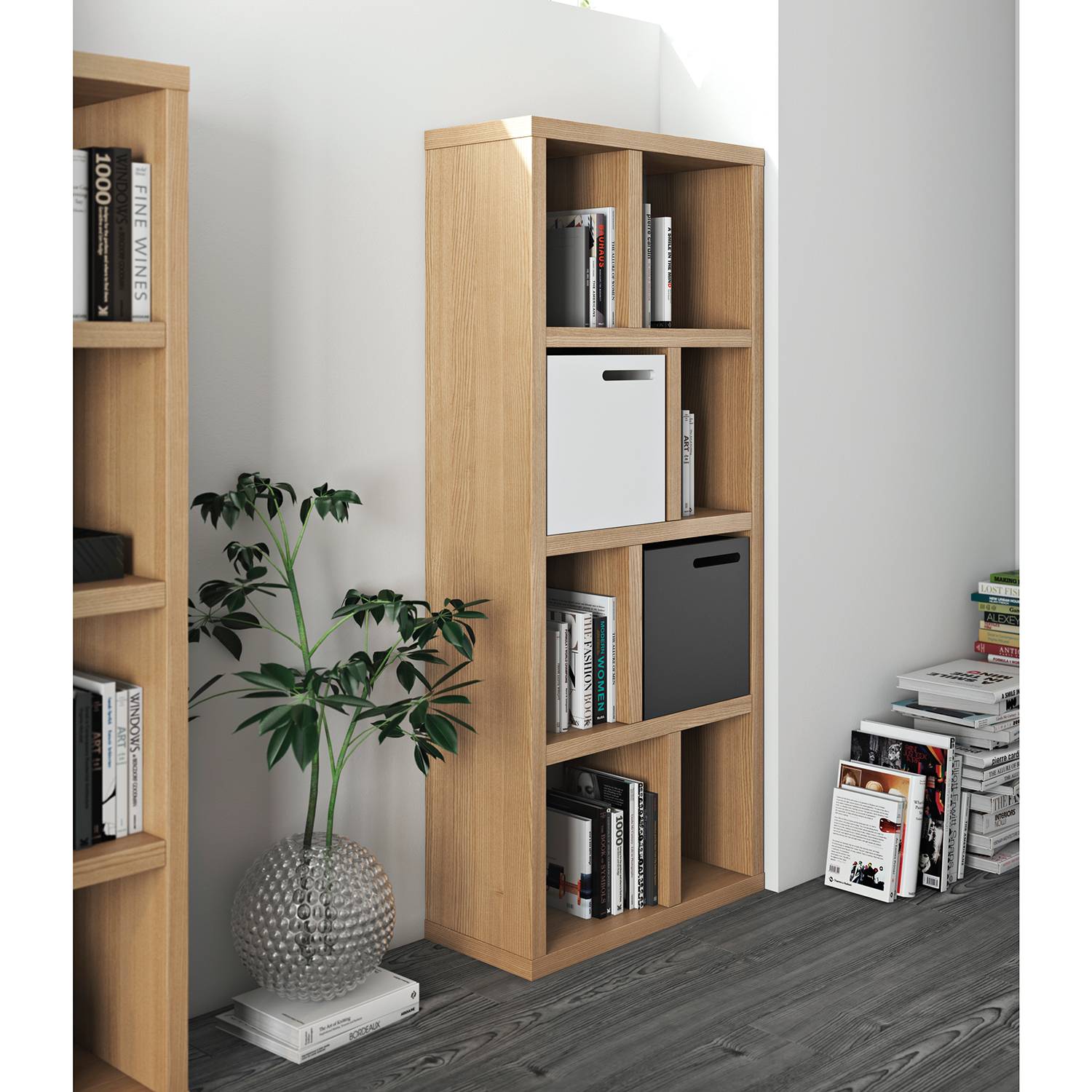 Temahome Regal Berlin MDF Eiche 70x159x34 cm (BxHxT) von temahome