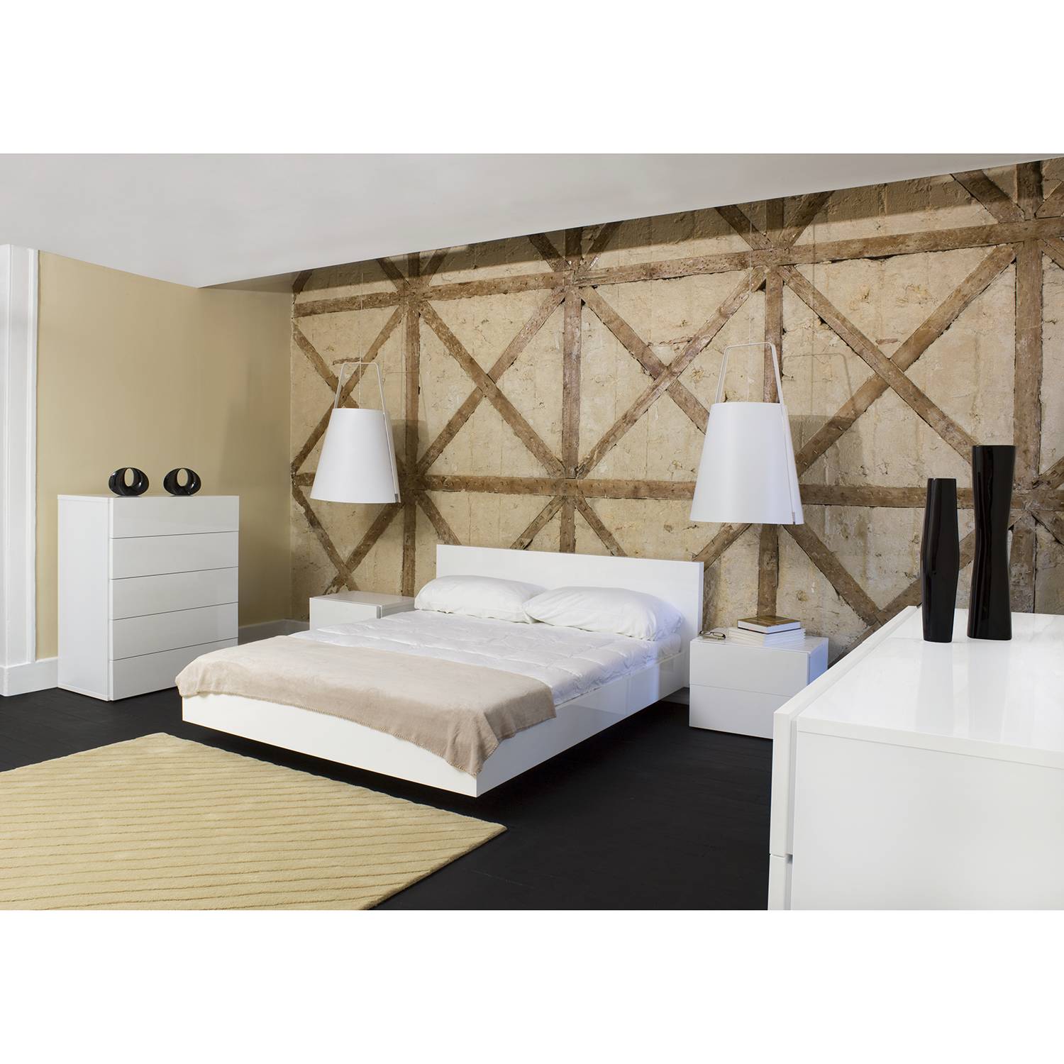 temahome Bett Elodea 180x200 cm MDF Weiß von temahome