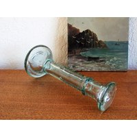 Vintage Großer Kerzenhalter Recyclingglas von tempelschatz