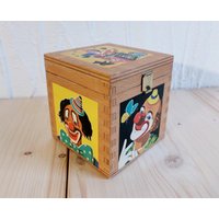 Vintage Holzkästchen Jack in A Box von tempelschatz