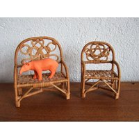 Vintage Sofa Und Sessel Puppensofa Pflanzenbank Weide von tempelschatz