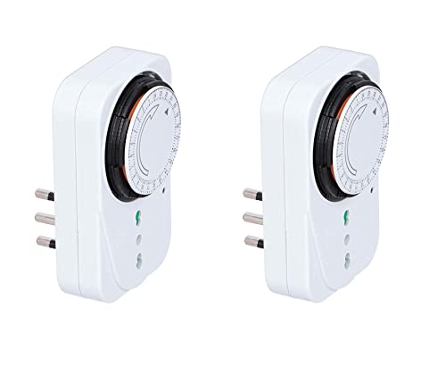 TEMPO DI SALDI 2 einstellbare Timer, 24 Stunden, mit analoger Steckdose, programmierbar, zeitgesteuerter Stecker TEMPO DI SALDI 2 einstellbare Timer, 24 Stunden, mit analoger Steckdose, programmierbar, zeitgesteuerter Stecker von tempo di saldi