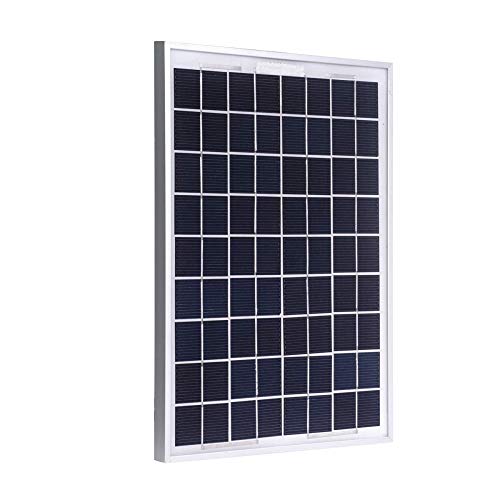 TEMPO DI SALDI Monokristallines Solarpanel, Photovoltaik, 10 W, 18 V, mit Klemmzangen von tempo di saldi